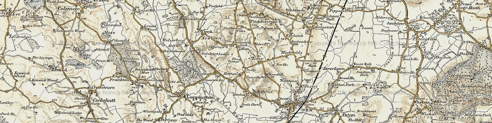 Old map of Lowe in 1902