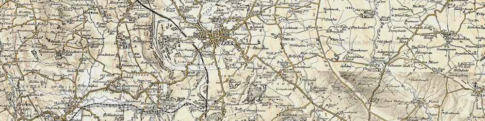 Old map of Lowe Hill in 1902-1903