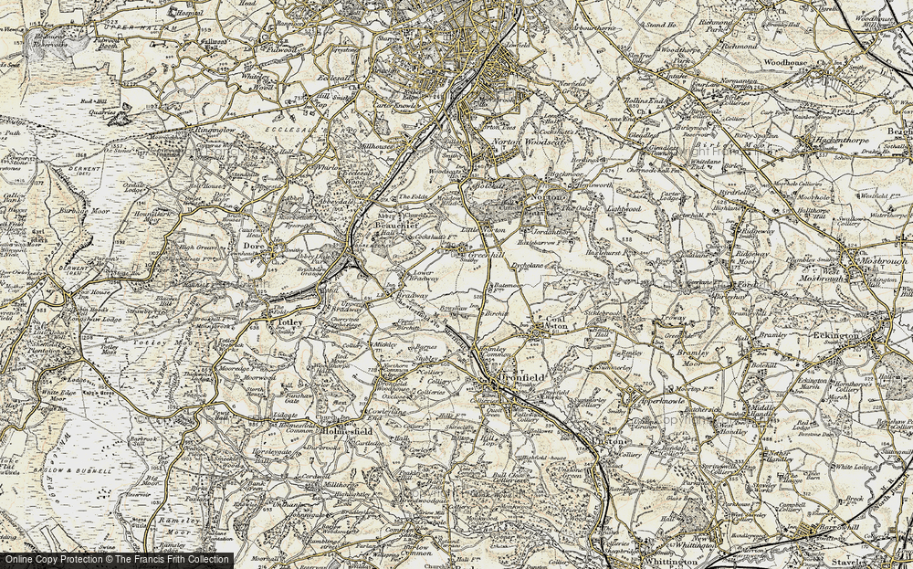 Old Map of Lowedges, 1902-1903 in 1902-1903