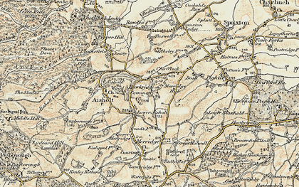 Old map of Lower Aisholt in 1898-1900