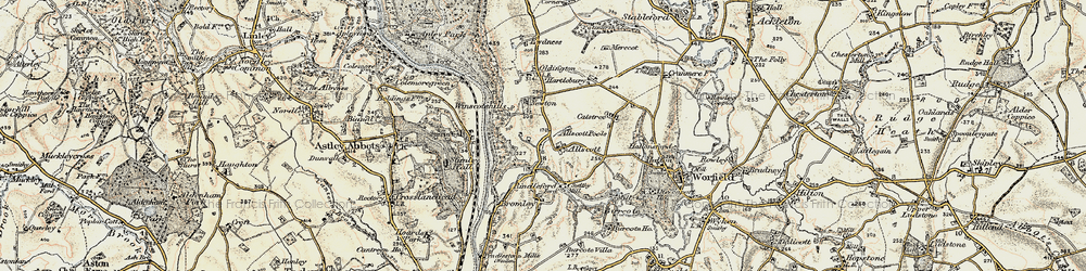 Old map of Lower Allscott in 1902