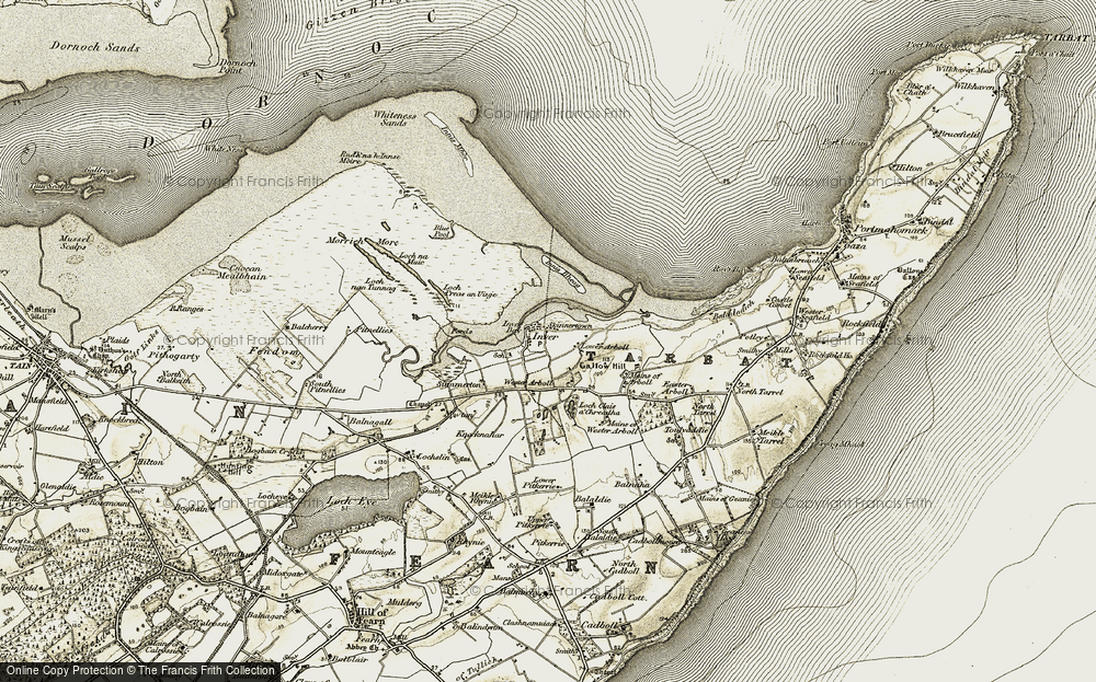 Old Map of Lower Arboll, 1911-1912 in 1911-1912