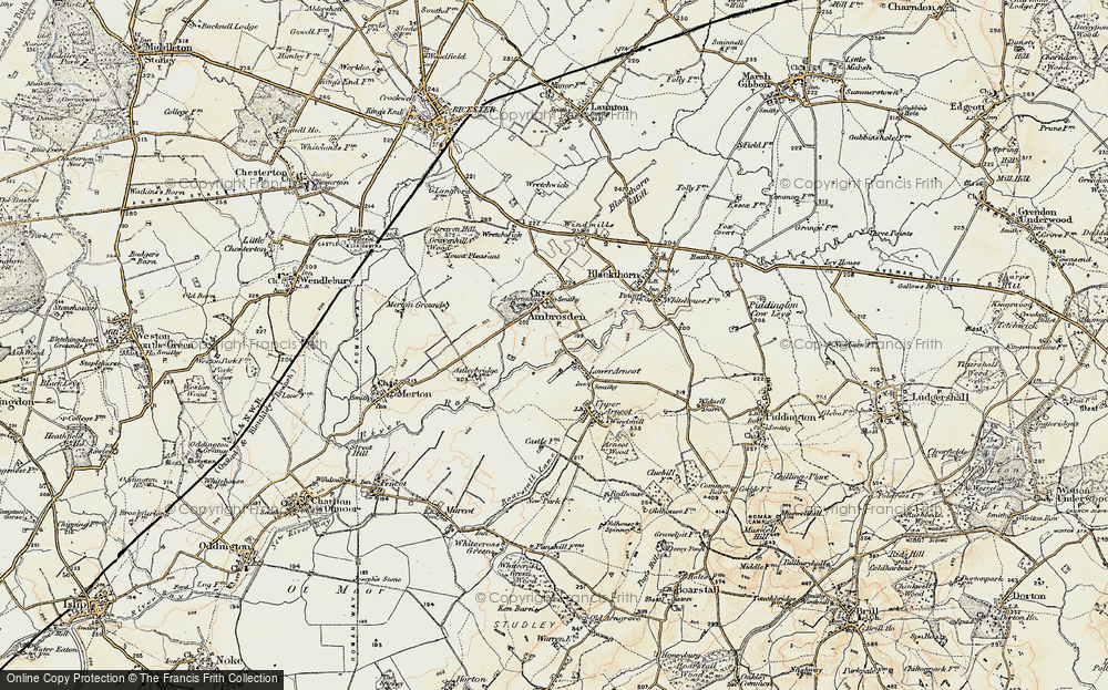 Old Map of Lower Arncott, 1898-1899 in 1898-1899