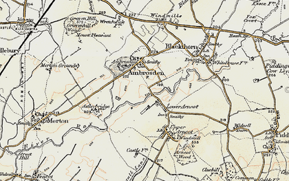 Old map of Lower Arncott in 1898-1899