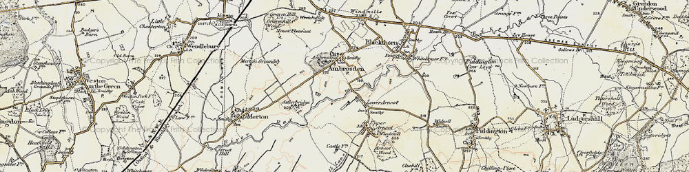 Old map of Lower Arncott in 1898-1899
