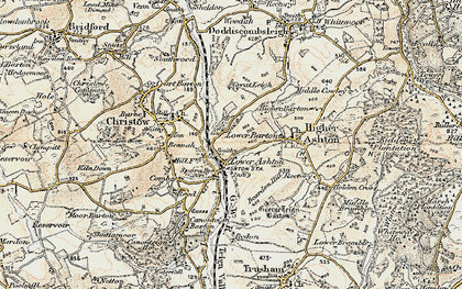 Old map of Lower Ashton in 1899-1900