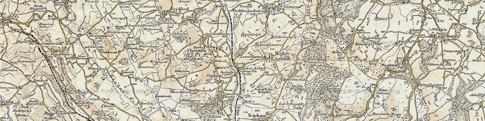 Old map of Lower Ashton in 1899-1900