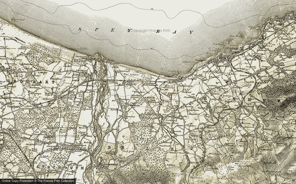Old Map of Lower Auchenreath, 1910 in 1910