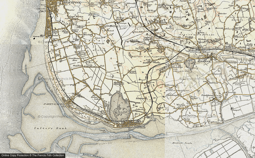Old Map of Lower Ballam, 1903 in 1903