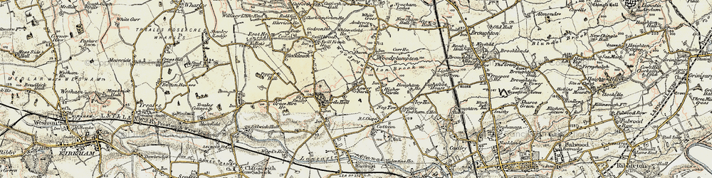 Old map of Lower Bartle in 1903
