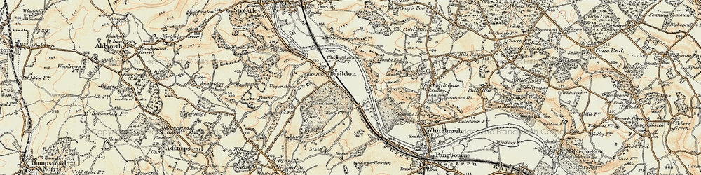 Old map of Lower Basildon in 1897-1900