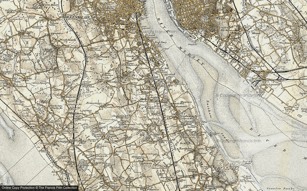 Old Map of Lower Bebington, 1902-1903 in 1902-1903