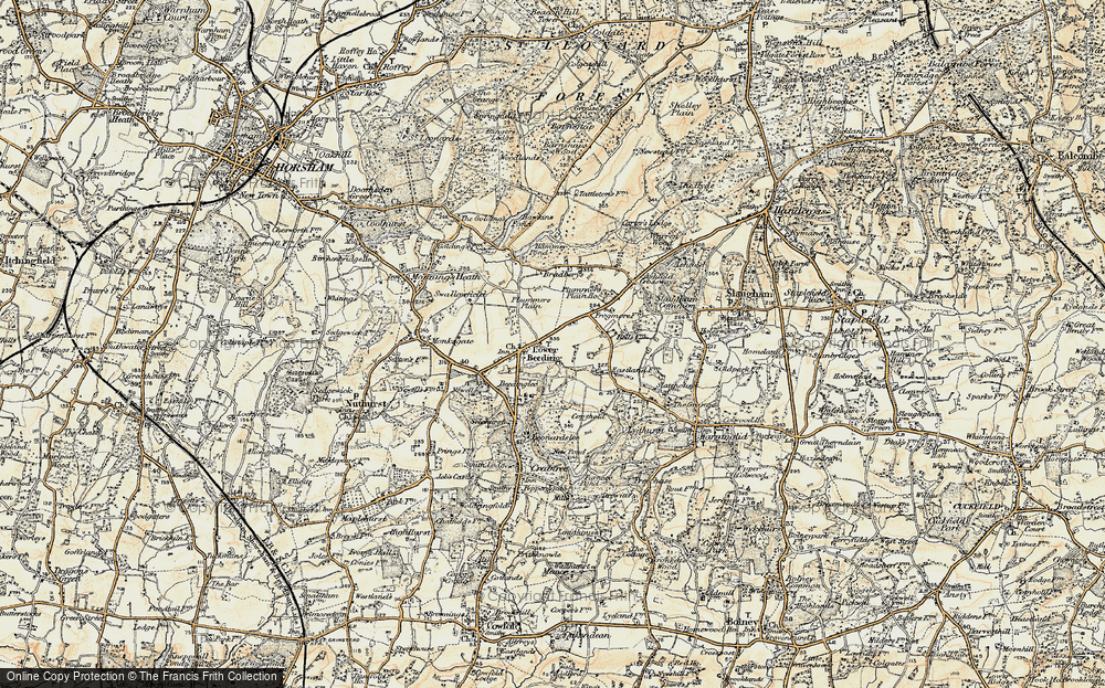 Old Map of Historic Map covering Bradburys in 1898