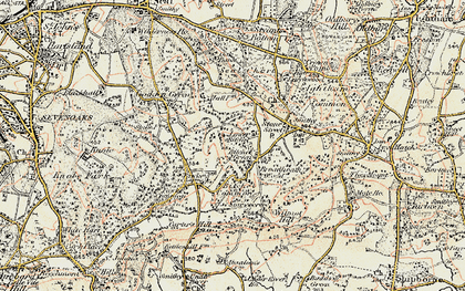Old map of Lower Bitchet in 1897-1898