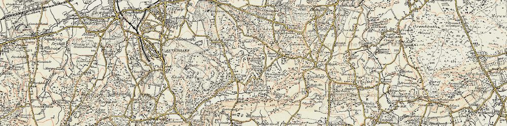 Old map of Lower Bitchet in 1897-1898