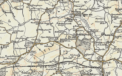 Old map of Lower Bobbingworth Green in 1898