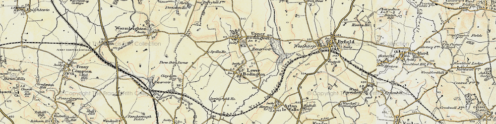 Old map of Boddington Resr in 1898-1901