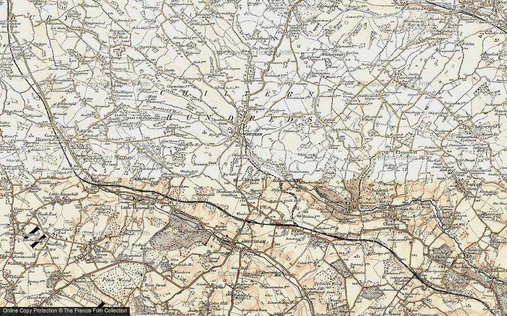 Old Map of Historic Map covering Broadwater Br in 1897-1898