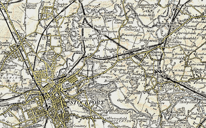 Old map of Lower Bredbury in 1903