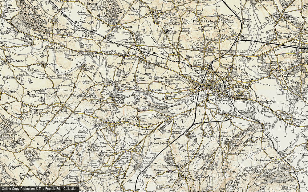 Old Map of Lower Breinton, 1900-1901 in 1900-1901