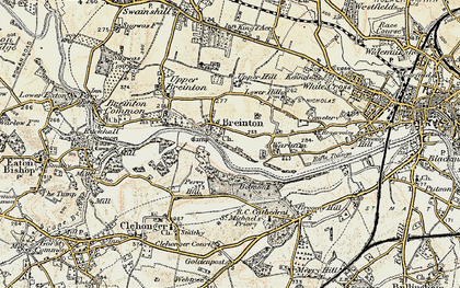 Old map of Lower Breinton in 1900-1901