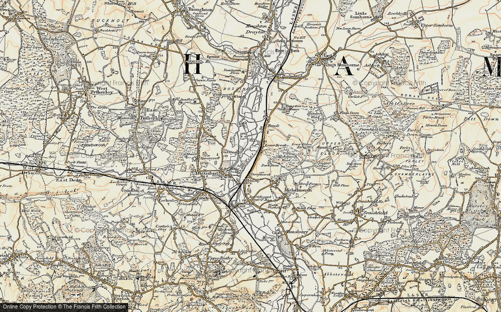 Old Map of Lower Brook, 1897-1900 in 1897-1900