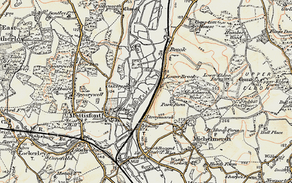 Old map of Lower Brook in 1897-1900