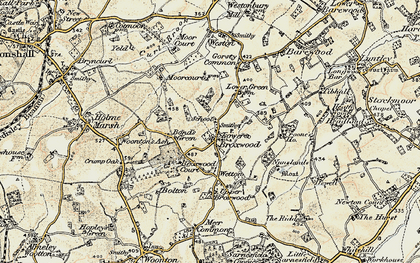 Old map of Lower Broxwood in 1900-1903