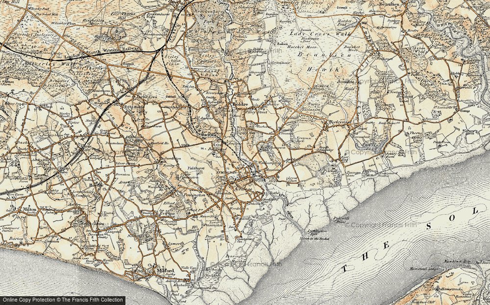 Old Map of Lower Buckland, 1897-1909 in 1897-1909