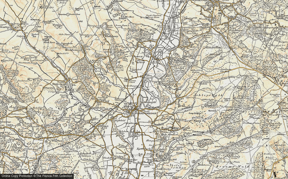 Old Map of Lower Burgate, 1897-1909 in 1897-1909