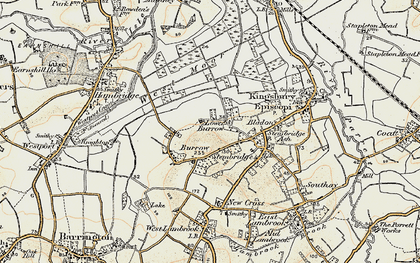 Old map of Lower Burrow in 1898-1900