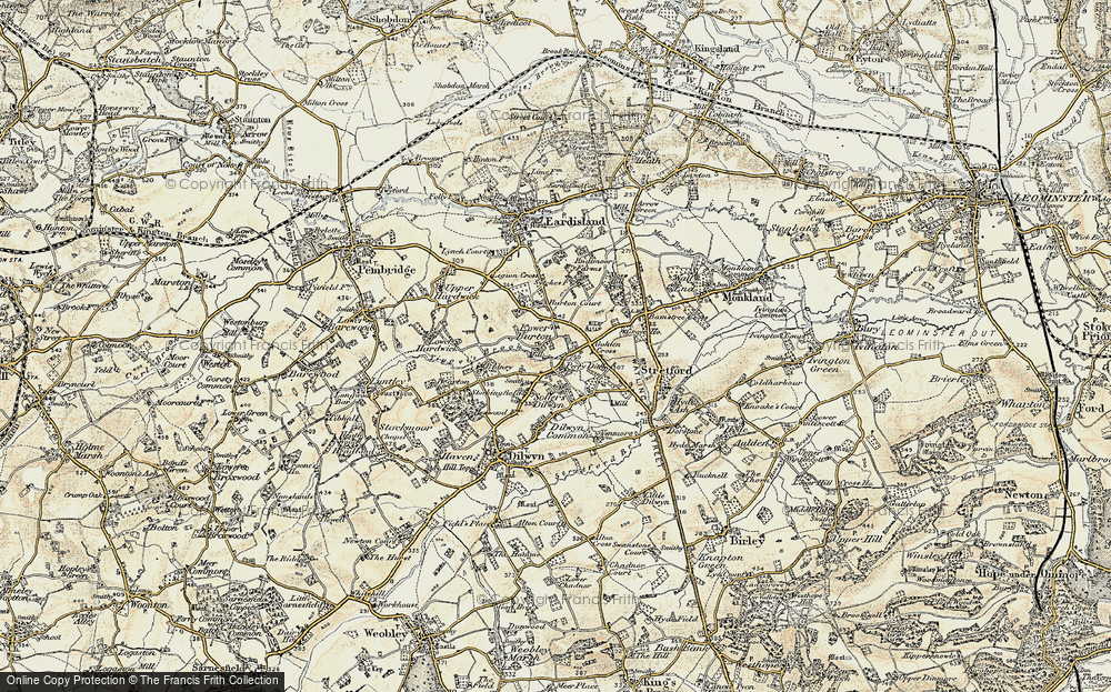Old Map of Historic Map covering Burton Court in 1900-1903