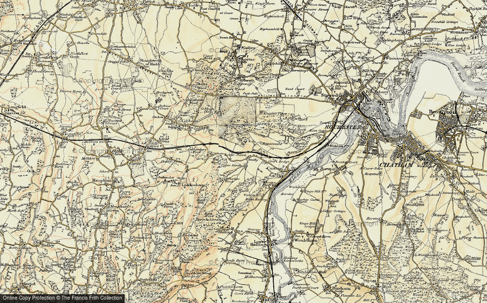 Old Map of Lower Bush, 1897-1898 in 1897-1898