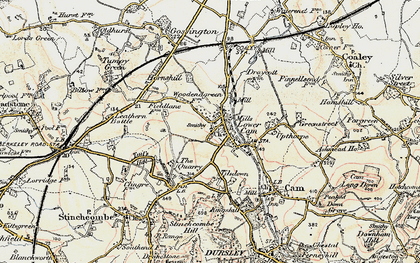 Old map of Lower Cam in 1898-1900