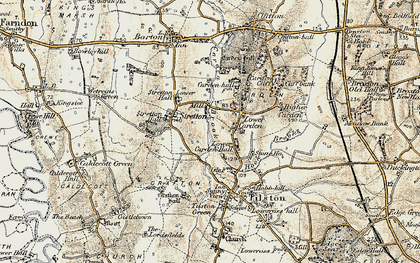 Old map of Lower Carden in 1902
