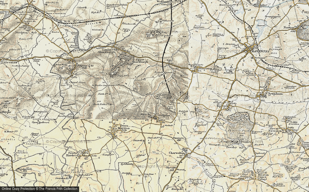 Old Map of Lower Catesby, 1898-1901 in 1898-1901