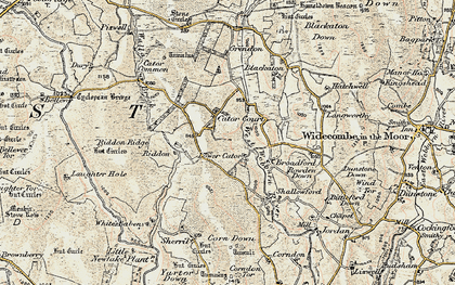 Old map of Lower Cator in 1899-1900