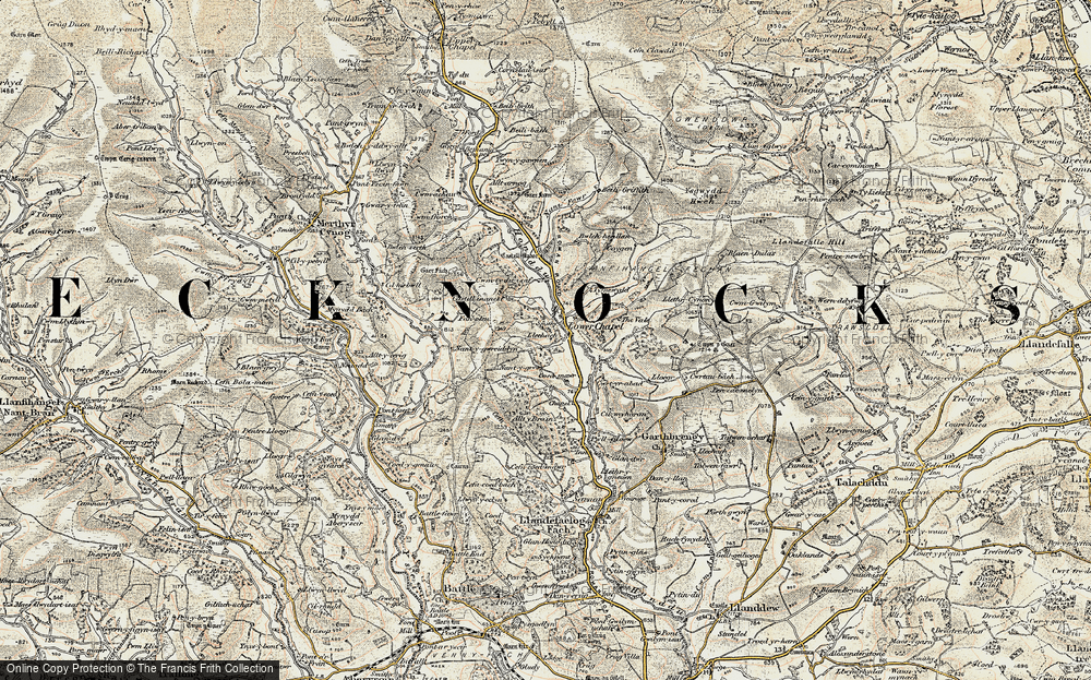 Old Map of Lower Chapel, 1900-1902 in 1900-1902
