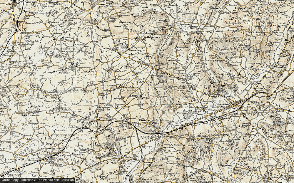Old Map of Lower Cheriton, 1898-1900 in 1898-1900
