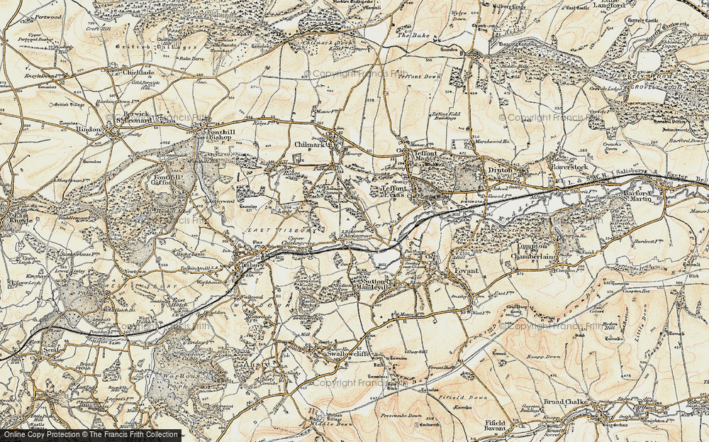 Old Map of Lower Chicksgrove, 1897-1899 in 1897-1899