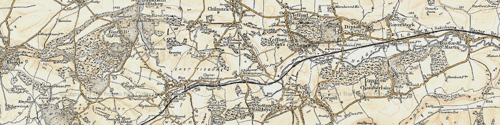 Old map of Lower Chicksgrove in 1897-1899