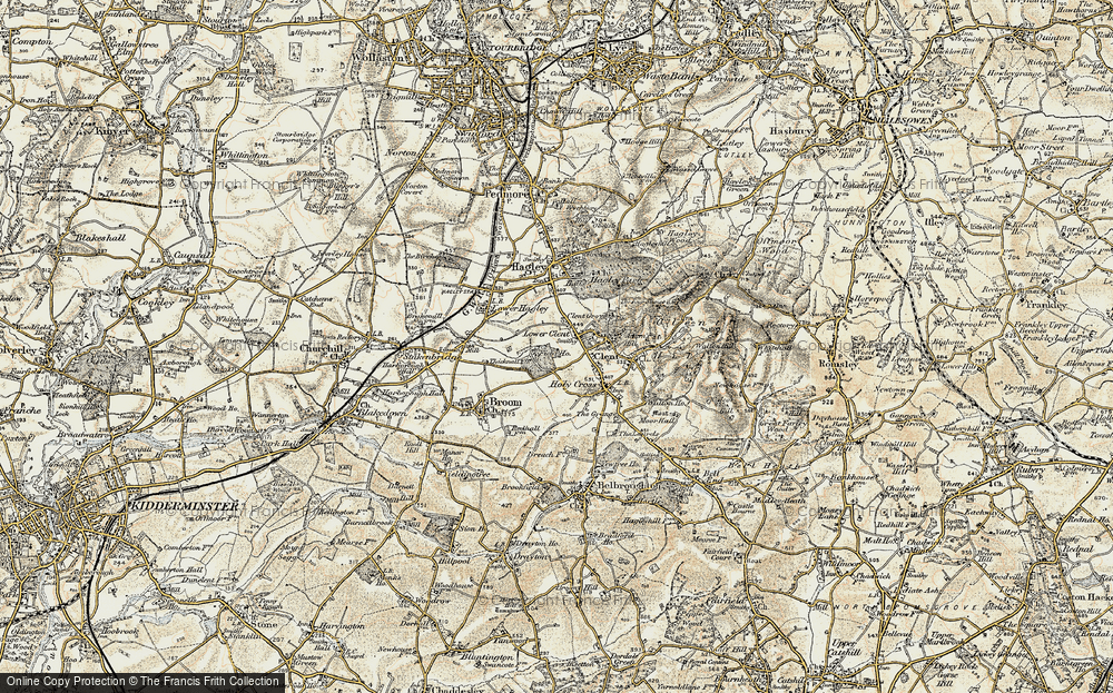 Old Map of Lower Clent, 1901-1902 in 1901-1902