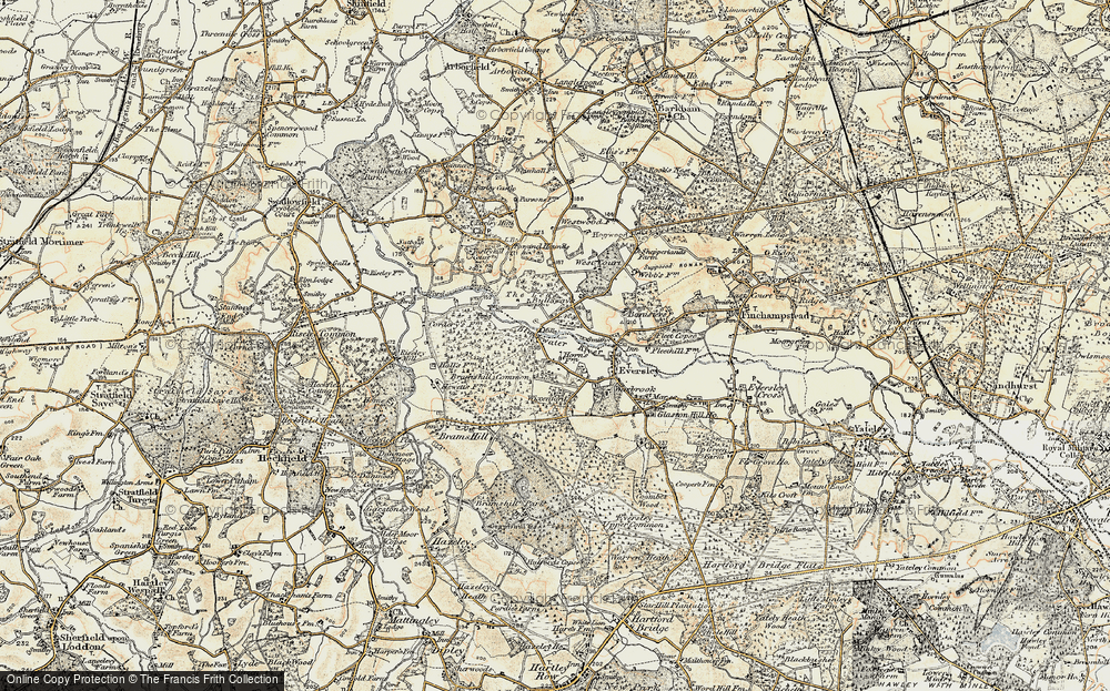 Old Map of Historic Map covering Bramshill Plantation in 1897-1909
