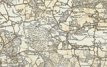 Old map of Bramshill Plantation in 1897-1909
