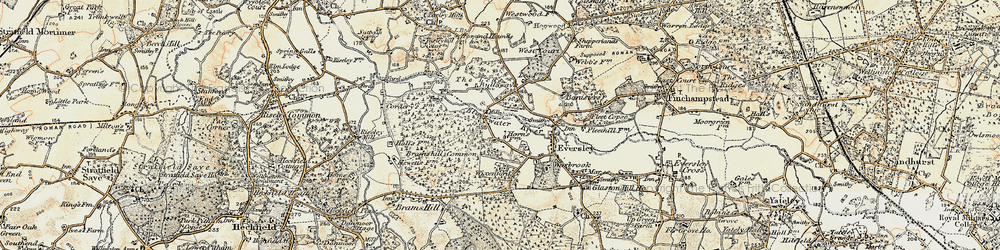 Old map of Bramshill Plantation in 1897-1909