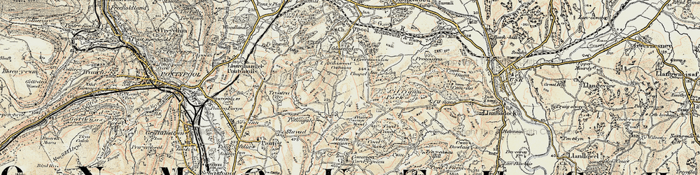 Old map of Lower Common in 1899-1900