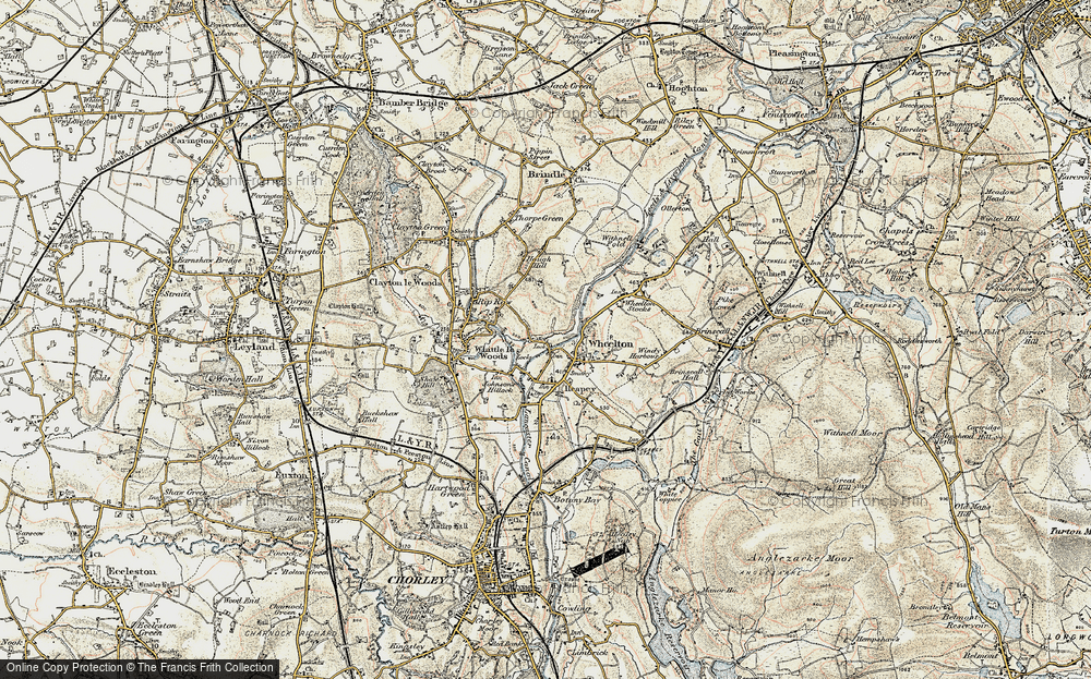 Old Map of Lower Copthurst, 1903 in 1903