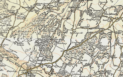 Old map of Lower Cox Street in 1897-1898
