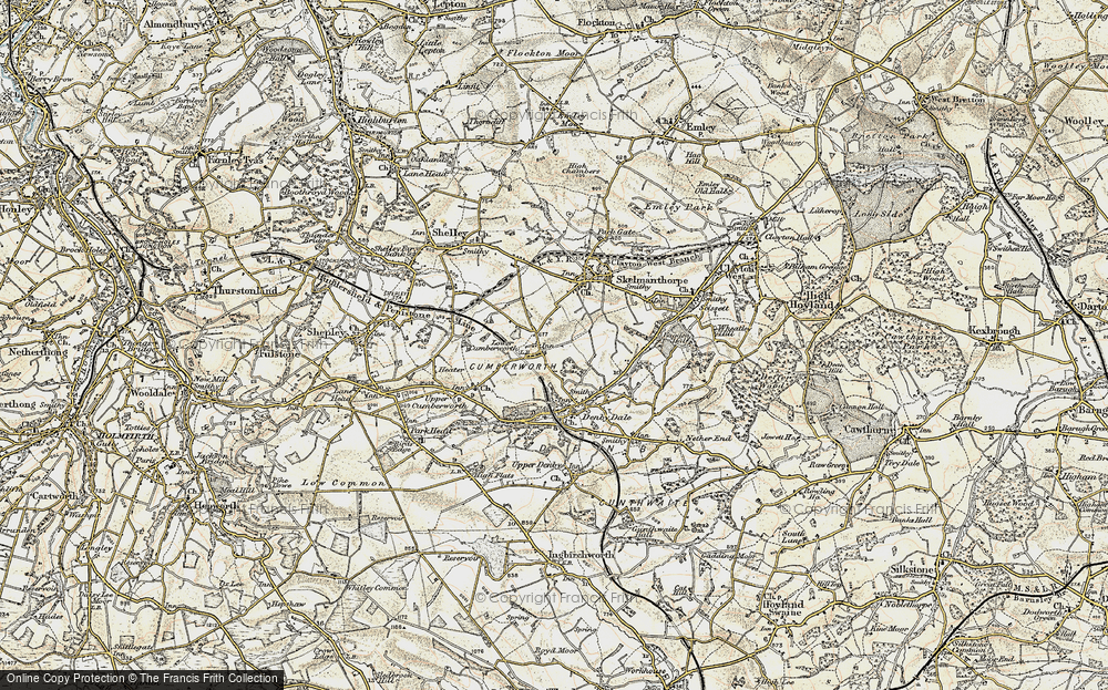 Old Map of Lower Cumberworth, 1903 in 1903