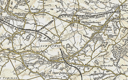 Old map of Lower Cumberworth in 1903